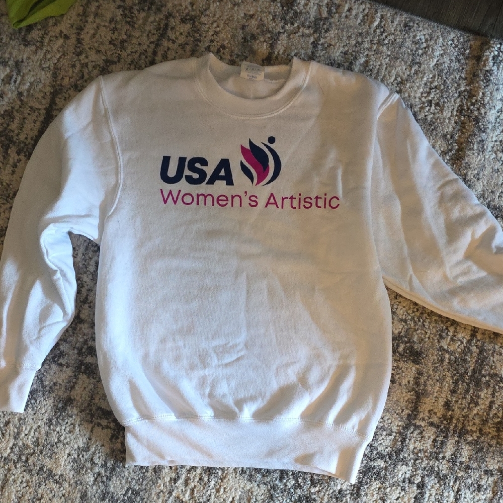 White USA Women's Artistic Sweatshirt
